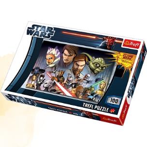Okładka książki Puzzle 100 Star Wars TREFL