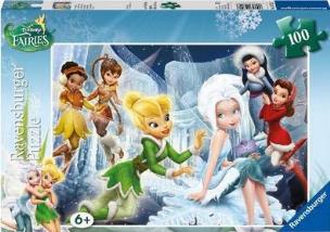 Okładka książki Puzzle 100 XXL Zimowe wróżki