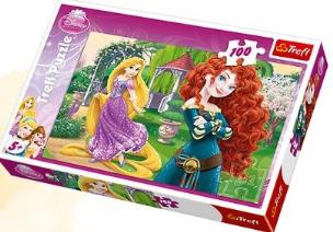 Okładka książki Puzzle 100 Zadziorne księżniczki TREFL