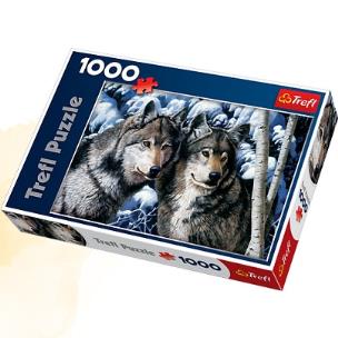 Okładka książki Puzzle 1000 Wilki TREFL