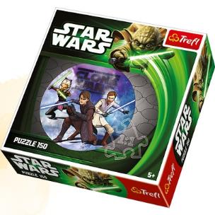 Okładka książki Puzzle 150 okrągłe Drużyna Clone Wars TREFL
