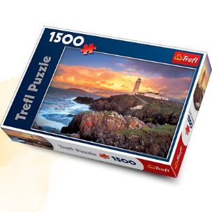 Okładka książki Puzzle 1500 Latarnia morska w Irlandii TREFL