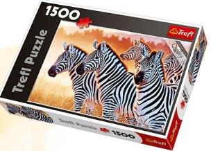 Okładka książki Puzzle 1500 Zebry TREFL