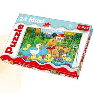 Okładka książki Puzzle 24 maxi Brzydkie Kaczątko w.2013 TREFL