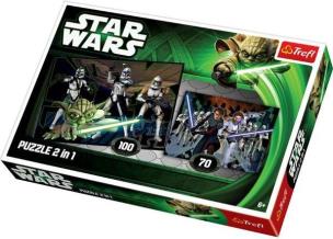 Okładka książki Puzzle 2w1 Staw Wars Wojna w galaktyce TREFL
