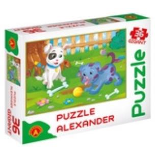 Okładka książki Puzzle 36 - Gigant. Małe pieski ALEX