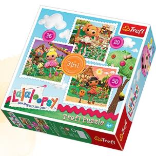 Okładka książki Puzzle 3w1 Lalaloopsy TREFL