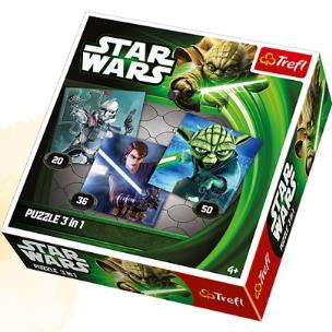 Okładka książki Puzzle 3w1 Wojownicy galaktyki TREFL