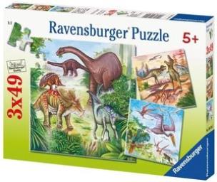 Opakowanie Puzzle 3X49 Dinozaury