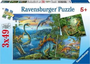 Okładka książki Puzzle 3X49 Fascynacja diozaurami