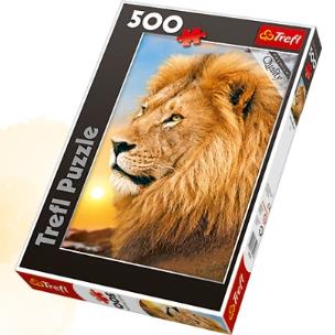 Okładka książki Puzzle 500 Lew TREFL