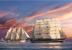 Okładka książki Puzzle 500 Sailing at Sunset CASTOR