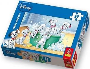 Okładka książki Puzzle 60 101 Dalmatyńczyków Kąpiel w pianie TREFL