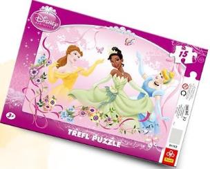 Okładka książki Puzzle ramkowe 15 Księżniczki Wiosen. taniec TREFL