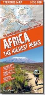 Okładka książki Trekking map Africa the highest peaks 1:150 000