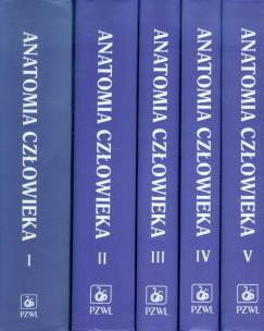 Okładka książki Anatomia człowieka T.1-5 PZWL