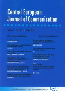 Opakowanie Central European Journal of Communication 7 1(12)Spring 2014