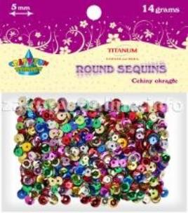 Okładka książki Dodatek dekoracyjny Titanum cekiny 14g mix