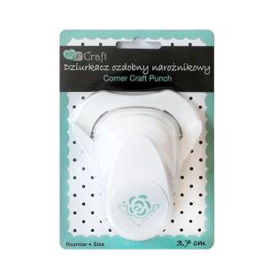 Okładka książki Dziurkacz ozdobny narożnikowy 3,7 cm Róża