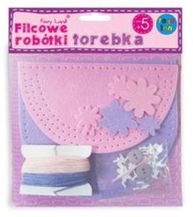 Okładka książki Filcowe robótki Torebka mała różowo-fioletowa