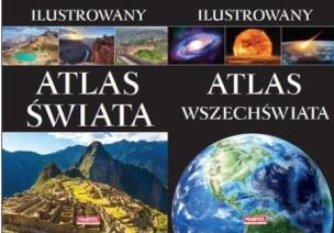 Okładka książki Ilustr. atlas świata + ilustr. atlas wszechświata