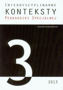 Opakowanie Interdyscyplinarne konteksty pedagogiki specjalnej 3/2013