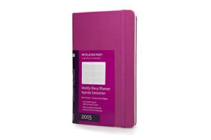 Opakowanie Kalendarz Moleskine 12M Tygodniowy Horyzontalny L (13x21cm) magenta