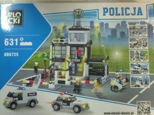 Okładka książki Klocki Blocki Policja Komenda 631 elementów
