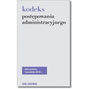 Okładka książki Kodeks postępowania administracyjnego 01.09.2014