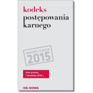 Okładka książki Kodeks postepowania karnego 01.09.2014