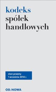 Okładka książki Kodeks spółek handlowych 01.09.2014