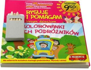 Okładka książki Kolorowanki małych podróżników (książka + kredki)