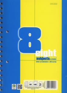 Opakowanie Kołozeszyt B5 Top-2000 w kratkę 160 kartek Osiem przedmiotów