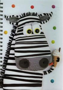 Okładka książki Marzipan. Notatnik A4. Zebra