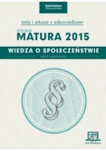 Okładka książki Matura 2015 WOS Testy i Arkusze OPERON