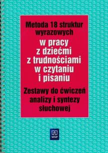 Okładka książki Metoda 18 struktur wyraz. ćw analizy WSIP