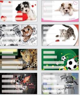 Okładka książki Naklejki na zeszyt (24 szt paczka)