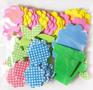 Okładka książki Naklejki z pianki kwiaty 60szt