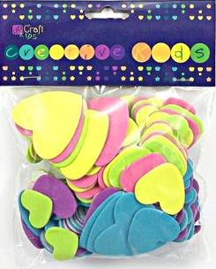 Okładka książki Naklejki z pianki  serca z pianki 120szt