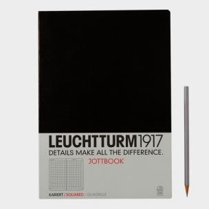 Opakowanie Notatnik A4 w kratkę czarny