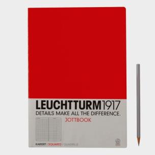 Opakowanie Notatnik A4 w kratkę czerwony