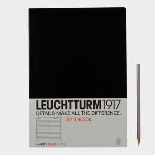 Opakowanie Notatnik A4 w linie czarny