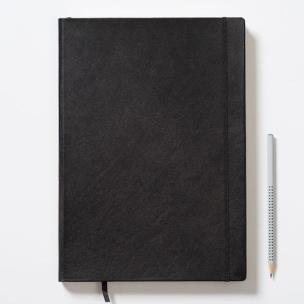 Opakowanie Notes Master w linie czarny skórzany w etui