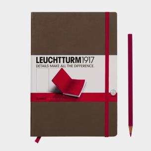 Opakowanie Notes Medium BiCOLORE  gładki szarobrązowy/malinowy