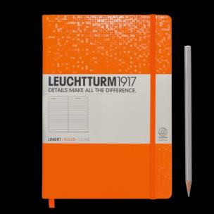 Opakowanie Notes Medium Neon w linie  pomarańczowy