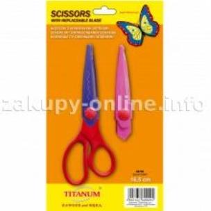 Okładka książki Nożyczki szkolne Titanum dekoracyjne + ostrze