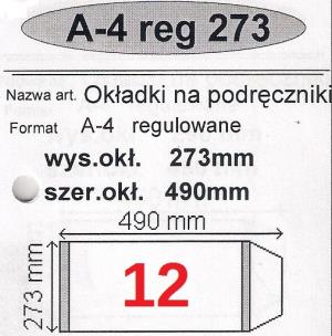 Okładka książki Okładka na podr A4 regulowana nr 12 (25szt) NARNIA