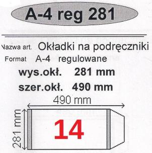 Okładka książki Okładka na podr A4 regulowana nr 14 (50szt) NARNIA