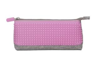 Opakowanie Piórnik tuba Pixel Bags szaro-różowy