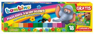 Opakowanie Plastelina kwadratowa 18 kolorów BAMBINO